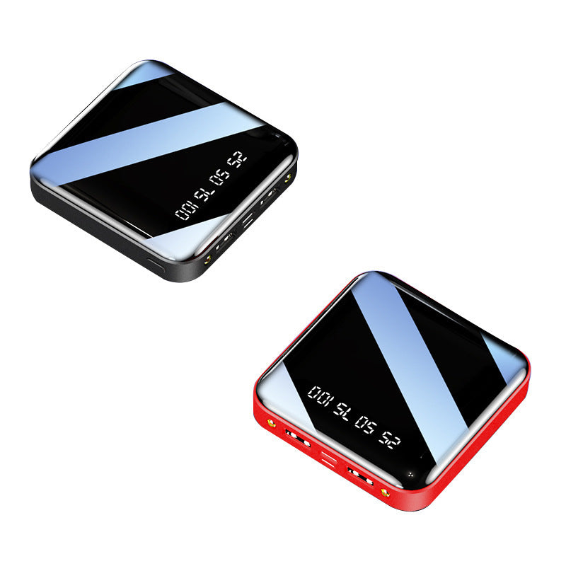 Mini Power Bank 20000 MAh Portable Mirror Digital Display Power Bank