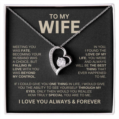 Hollow Jeweled Love Necklace Special-interest Design Gift For Wife