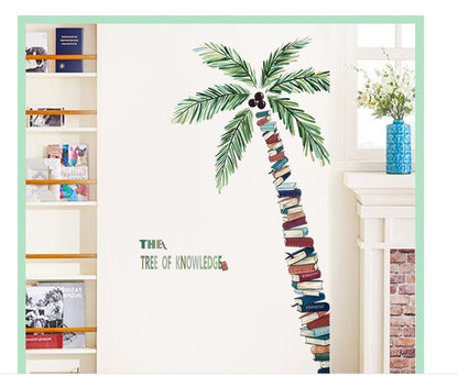 Tree Of Knowledge Palm Tree Of Books Wall Decal