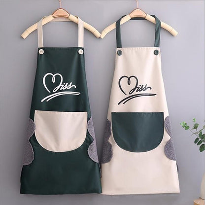 Fashion Home Smock Kitchen Hand Wipe Antifouling Apron