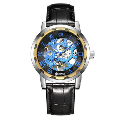 Steel Strip Hollow Gold Manual Mechanical Watch