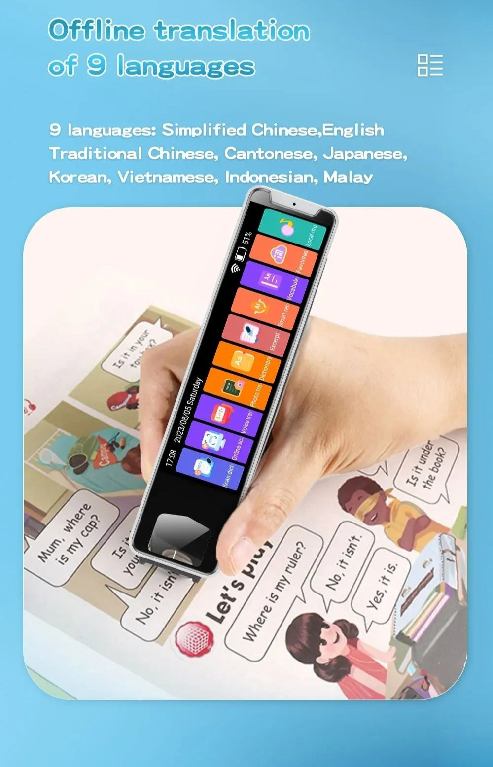 Multi-language Scanning Pen Translating Machine