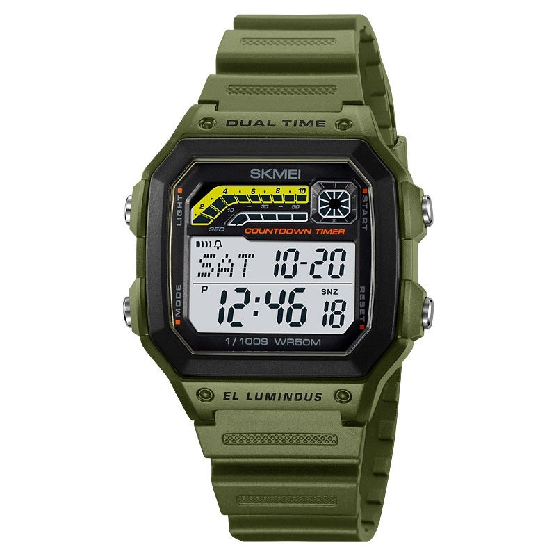 Men's Electronic Watch Luminous Waterproof Multifunctional