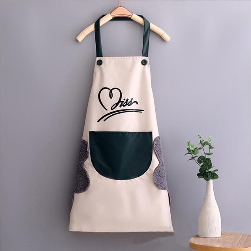 Fashion Home Smock Kitchen Hand Wipe Antifouling Apron