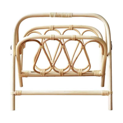 Japanese Rattan Rack For Storing Books And Newspapers