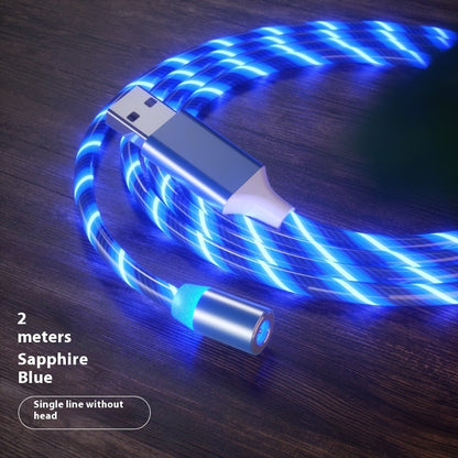 Magnetic Charging Cable Streamer Fast Charging Cable Lighting Micro USB Cable LED Magnet Charger Type-C Cable