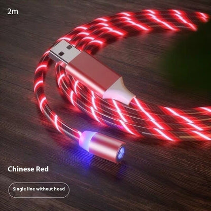 Magnetic Charging Cable Streamer Fast Charging Cable Lighting Micro USB Cable LED Magnet Charger Type-C Cable