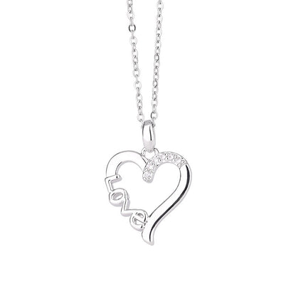 LOVE Titanium Steel Necklace LOVE Pendant Gift